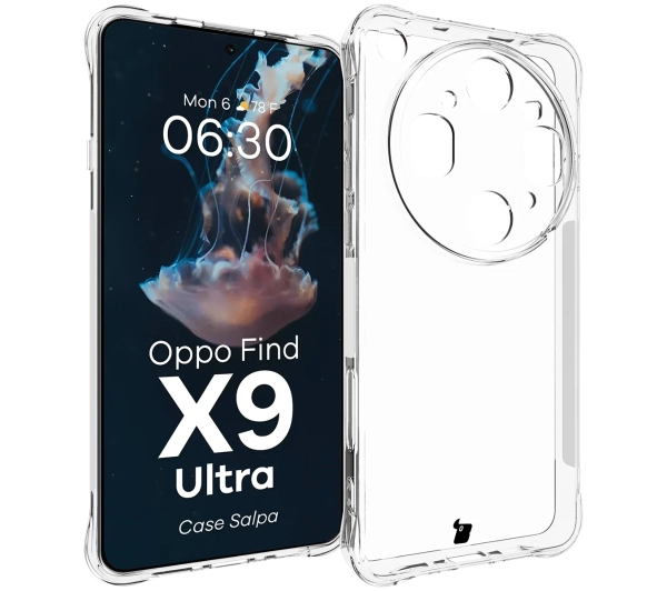 Bizon Case Salpa do Oppo Find X9 Ultra Przezroczysty