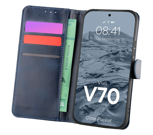 Bizon Case Pocket do Vivo V70 5G Granatowy