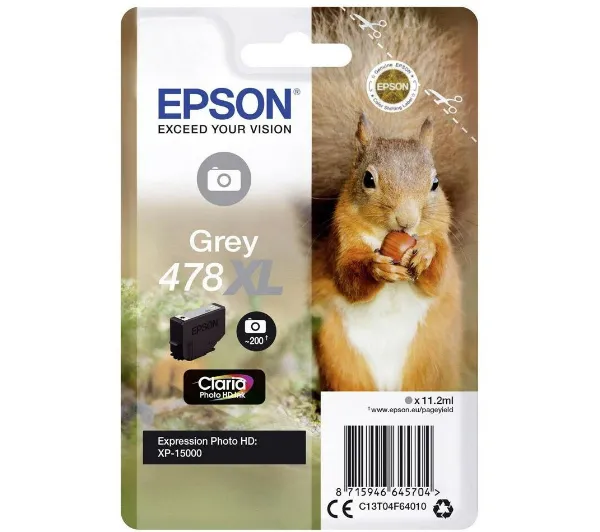 Epson 478XL Szary 11.2 ml C13T04F64010