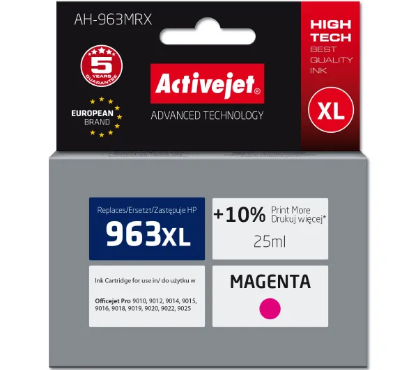 ActiveJet AH-963MRX (zamiennik 963XL) Purpurowy 25 ml