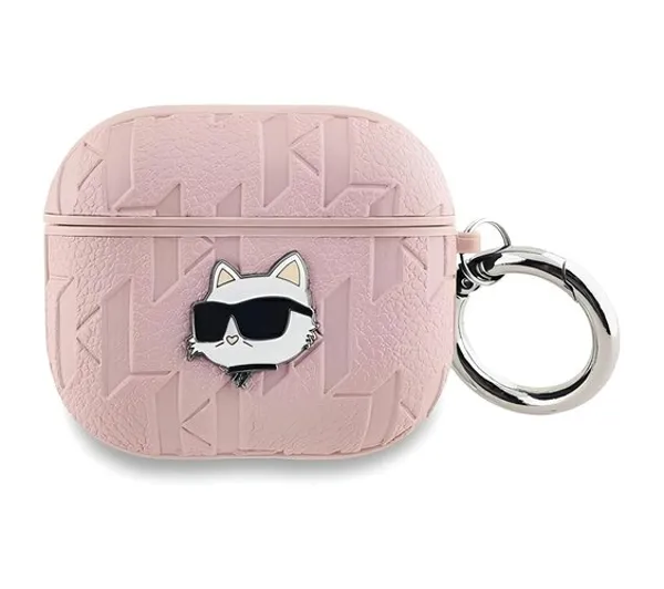 Karl Lagerfeld Monogram Choupette Head do Apple AirPods 3 Różowy