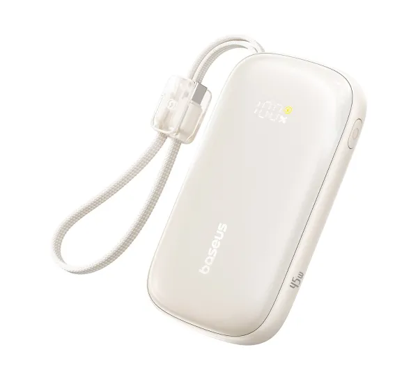 Baseus EnerFill FC21 Qpow3 Ultra 10000mAh 45W Tytanowy + Kabel Lightning - USB-C