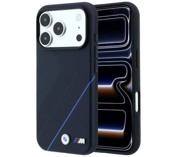 BMW M Tire Track Blue Line MagSafe do iPhone 18 Pro Max / 17 Pro Max Granatowy