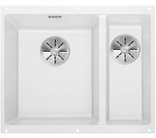 Blanco SUBLINE 340/160-U 523552 Komora z lewej strony Granitowy Biały - Kup na Raty - RRSO 0%
