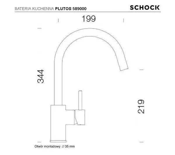 Schock Plutos 589000 Onyx Mosiądz - DRUGI -30%, ALBO 4-TY -80% - Kup na Raty - RRSO 0%
