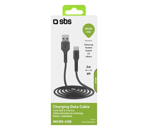 SBS TECABLEMICRO2K Micro USB 2m Czarny