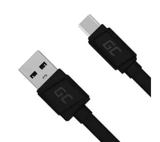Green Cell GCmatte płaski USB-C 25cm Czarny