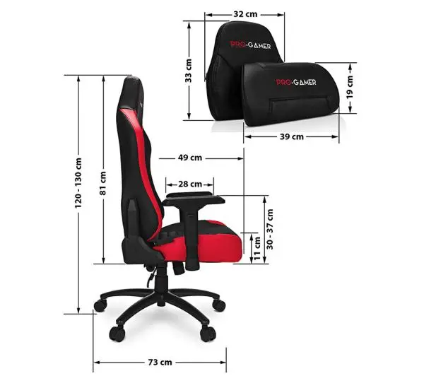 Pro-Gamer Gorgon 2.0 Gamingowy do 150kg Skóra ECO Tkanina Czarno-czerwony - Kup na Raty - RRSO 0%