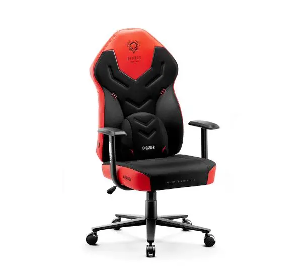Diablo Chairs X-Gamer 2.0 Normal Size Gamingowy do 150kg Skóra ECO Tkanina Deep red - Kup na Raty - RRSO 0%