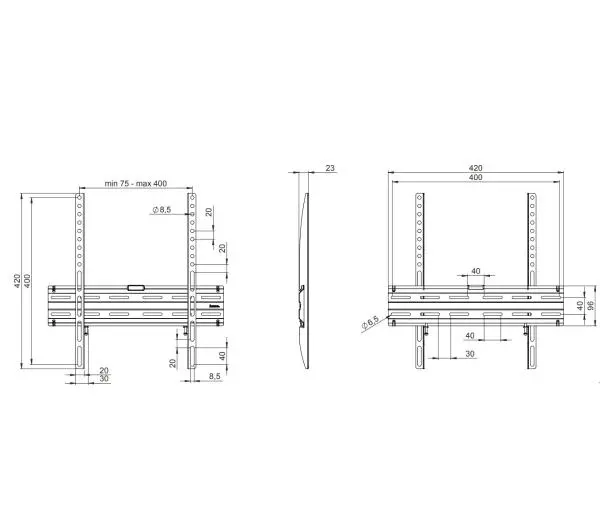 Hama X1118104 od 32" do 65" Max 35kg