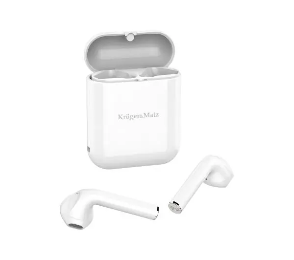 Kruger & Matz M1 KMPM1 Douszne Bluetooth 5.0 Biały