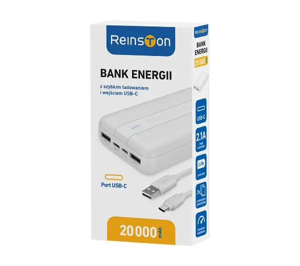 Reinston EPB028 20000mAh Biały - ⚡ BESTSELLERY ⚡