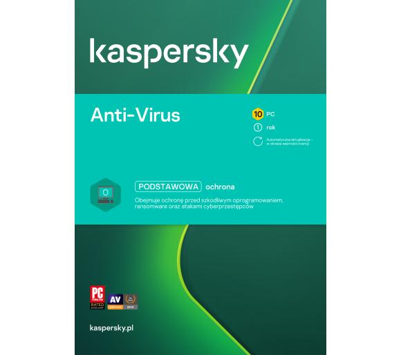 kod ESD Kaspersky Anti-Virus 10PC/1Rok (Kod)