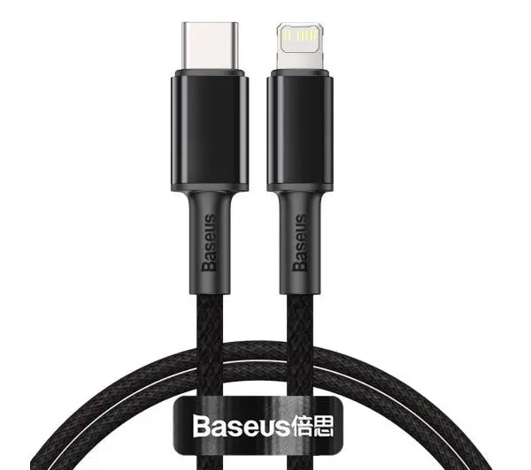Baseus USB-C do Lightning High Density Braided 20W 5A PD 2m Czarny