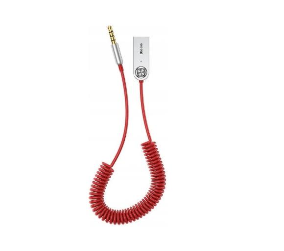 adapter Bluetooth Baseus Odbiornik Bluetooth CABA01-09 USB, AUX (czerwony)