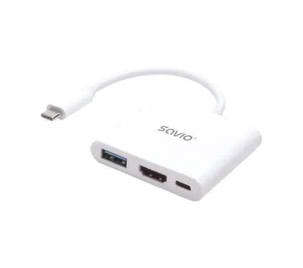 Hub SAVIO AK-48 USB Typu C 3.2 Gen. 1, Pasywny