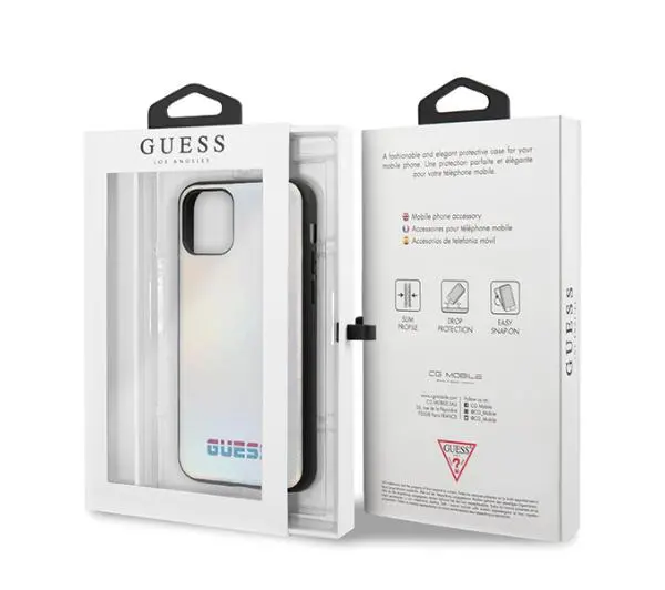 Guess Iridescent GUHCN58BLD do iPhone 11 Pro Srebrny