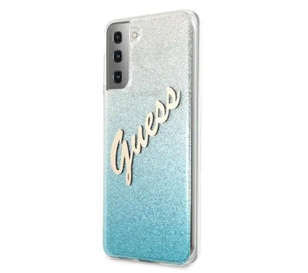 Guess Glitter Gradient do Samsung Galaxy S21+ Niebieski