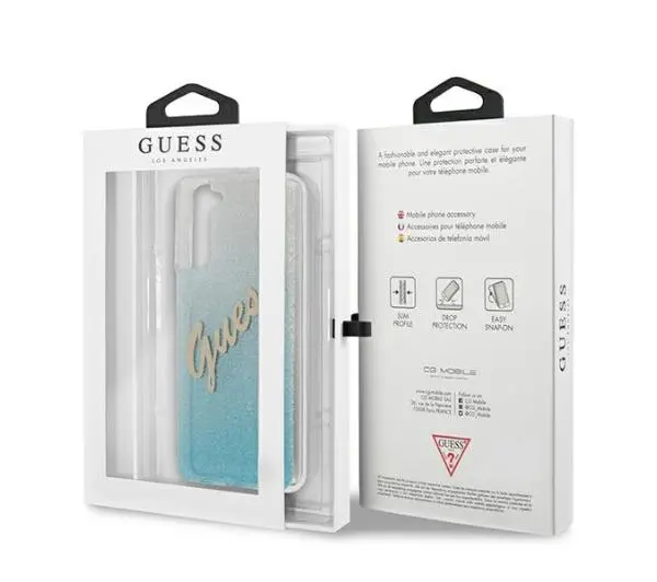 Guess Glitter Gradient do Samsung Galaxy S21+ Niebieski