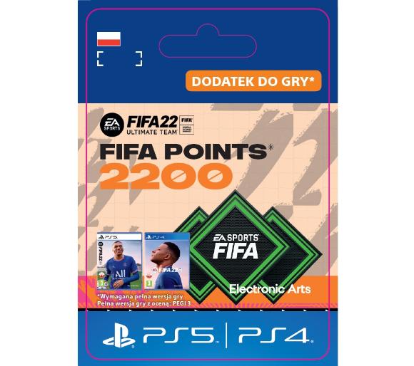 kod aktywacyjny FIFA 22 2200 Punktów [kod aktywacyjny] PS4 / PS5