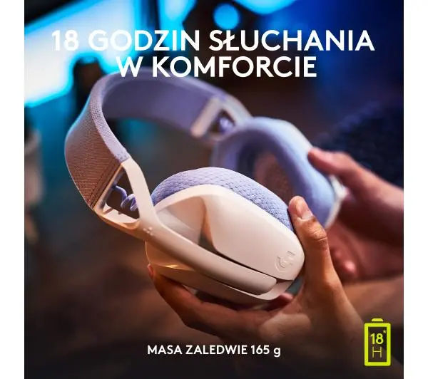 Logitech G435 Lightspeed Nauszne Biały