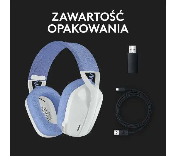 Logitech G435 Lightspeed Nauszne Biały