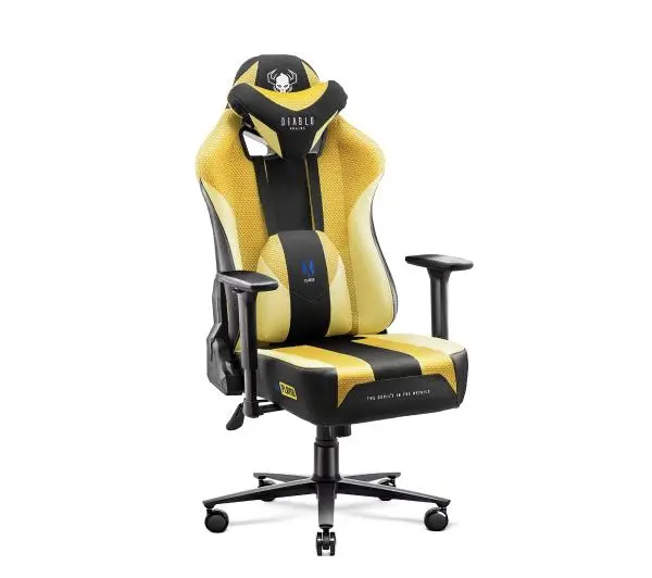 Diablo Chairs X-Player 2.0 Normal Size  Gamingowy do 150kg Skóra ECO Tkanina Dark sunflower  - Kup na Raty - RRSO 0%