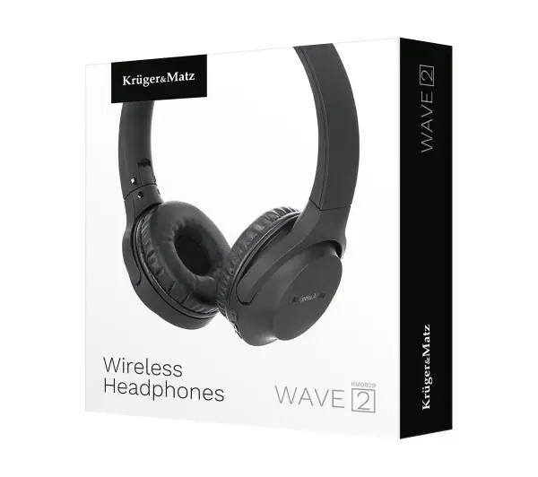 Kruger & Matz Wave 2 KM0629 Nauszne Bluetooth 5.0 Czarny
