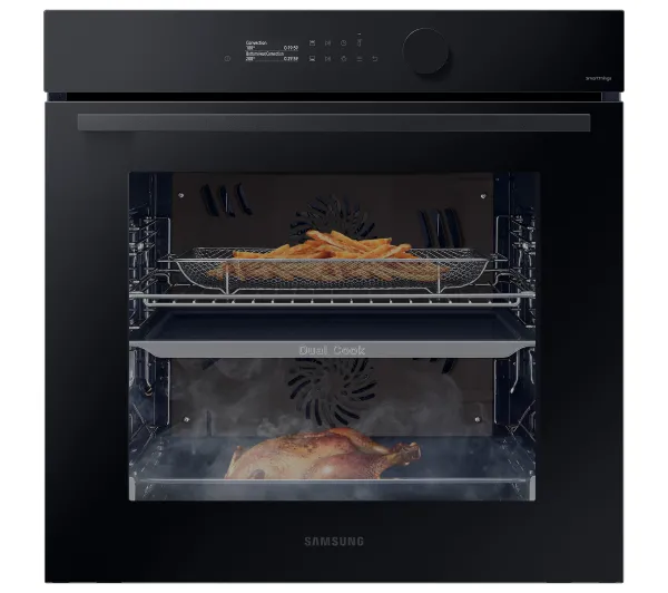 Piekarniki do zabudowy - Samsung NV7B5645TAK Dual Cook Termoobieg AirFry Zdalne sterowanie Czarny