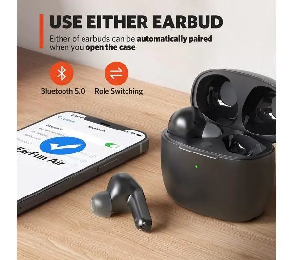 Earfun Air Dokanałowe Bluetooth 5.0 Biały