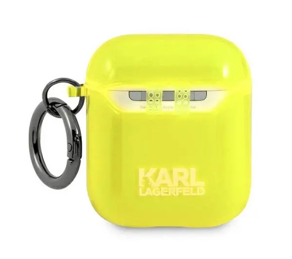 Karl Lagerfeld KLA2UCHFY Choupette Head AirPods Cover Żółty