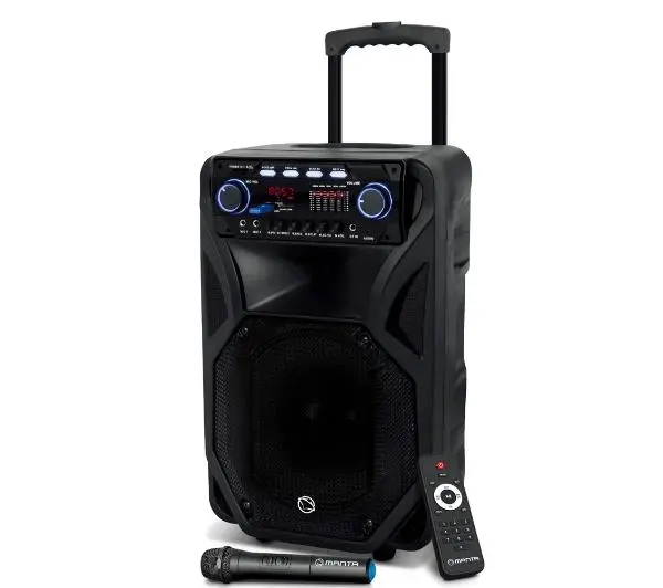 Manta SPK5021PRO FONOS 80W Bluetooth Radio FM Mikrofon Karaoke Czarny