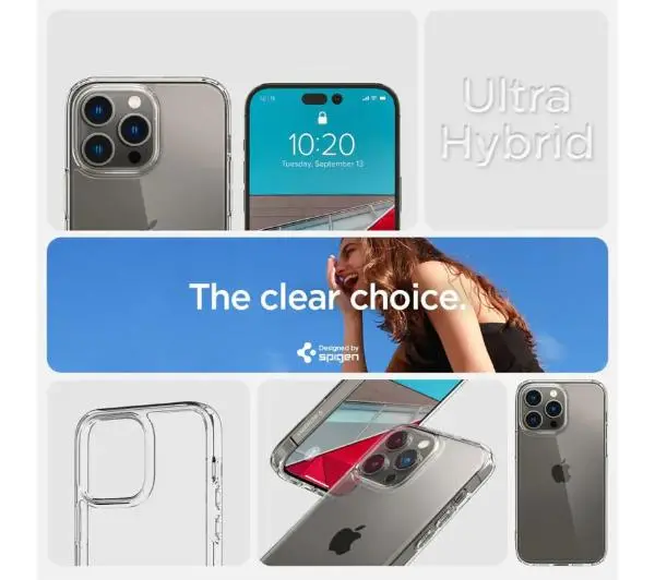 Spigen Ultra Hybrid do iPhone 14 Pro Max Przeźroczysty
