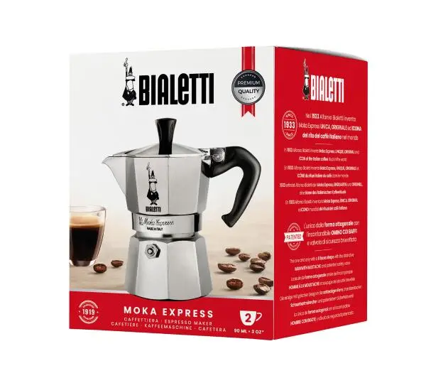 Bialetti Moka Express 2tz 100ml Srebrny