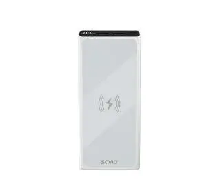 Savio BA-06 10000mAh 20W ładowanie indukcyjne Biały