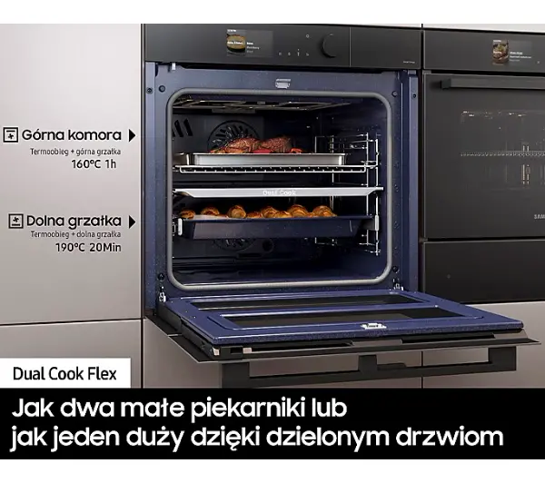 Samsung Bespoke NV7B6665IAA Dual Cook Termoobieg AirFry Zdalne sterowanie Beżowy - Kup na Raty - RRSO 0%