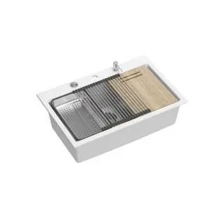 Quadron HQM7650U1_BS Marc Workstation Granitowy Biały/Stalowy - DRUGI -30%, ALBO 5-TY ZA 1ZŁ - Kup na Raty - RRSO 0%