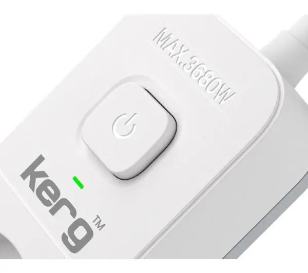Kerg M02381 3 gniazda 5m Biały