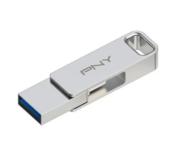 PNY Duo Link 256GB USB 3.2 Typ C / USB 3.2 Srebrny