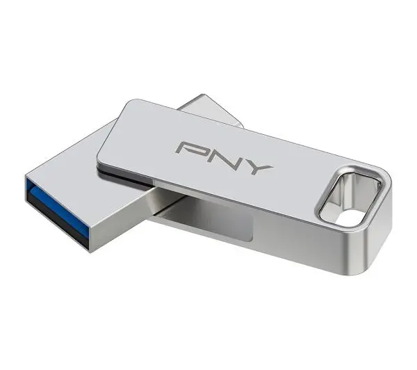 PNY Duo Link 256GB USB 3.2 Typ C / USB 3.2 Srebrny
