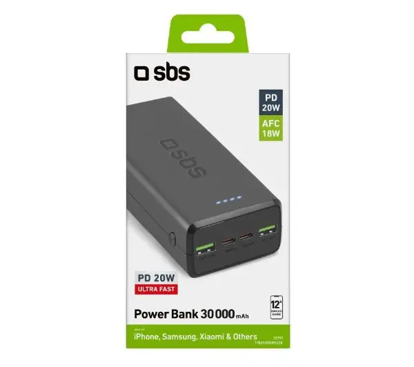 SBS TTBB30000PD20K 30000mAh PD 20W Czarny