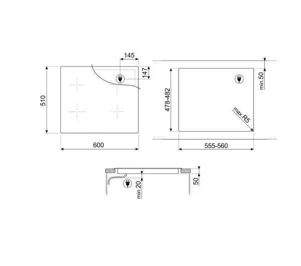 Smeg SIB2641D 60cm - DRUGI -30%, ALBO 5-TY ZA 1ZŁ - Kup na Raty - RRSO 0%