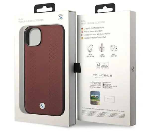 BMW Leather Diamond Pattern BMHCP14S22RFGR do iPhone 14
