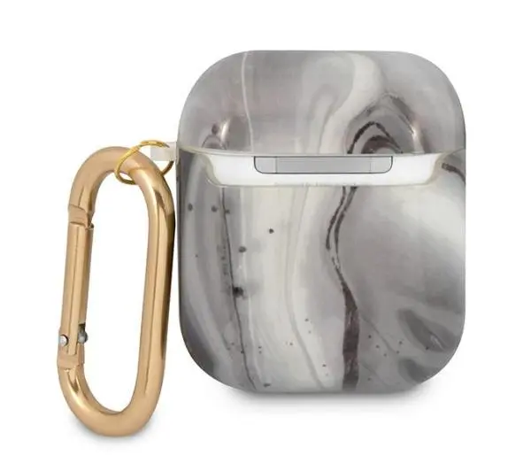 Guess Marble Collection do AirPods Czarno-biały