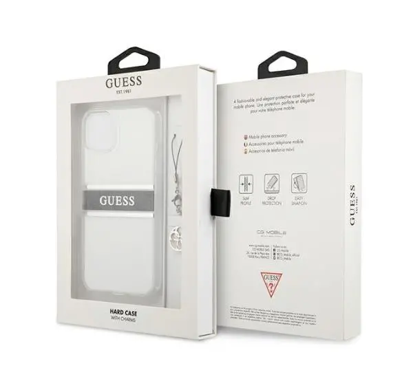 Guess 4G Grey Strap Charm GUHCP13SKB4GGR do iPhone 13 mini