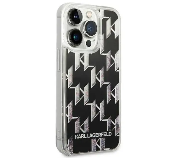 Karl Lagerfeld Liquid Glitter Monogram KLHCP14XLMNMK do iPhone 14 Pro Max
