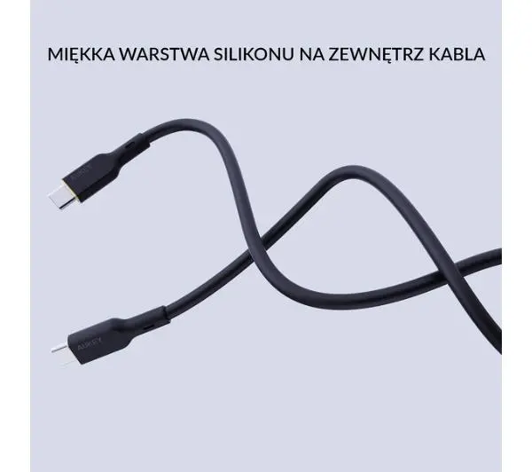 Aukey USB-C do USB-C 2,0 Power Delivery 100W 1m Czarny