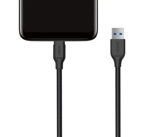 Aukey CB-AC2 USB-A do USB-C QC 3,0 2m Czarny