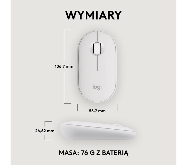 Logitech Pebble 2 Biały