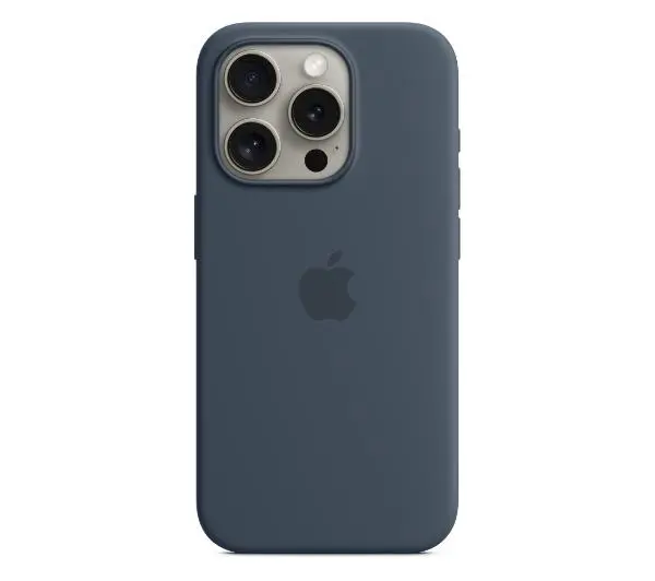 Apple silikonowe z MagSafe do iPhone 15 Pro Sztormowy błękit